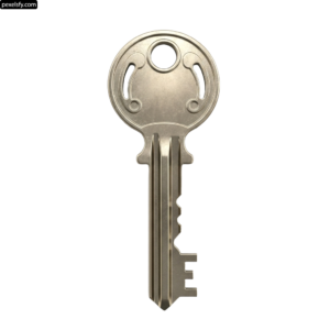 Metal key on a white background png transparent background