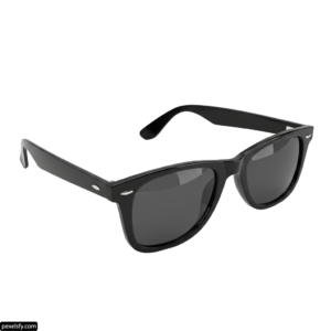Pair of black sunglasses on a white background png transparent background