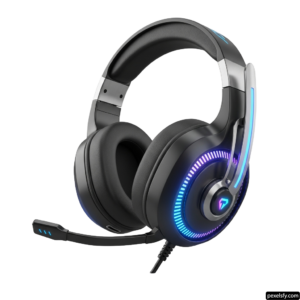 Pair of gaming headphones with a microphone png transparent background