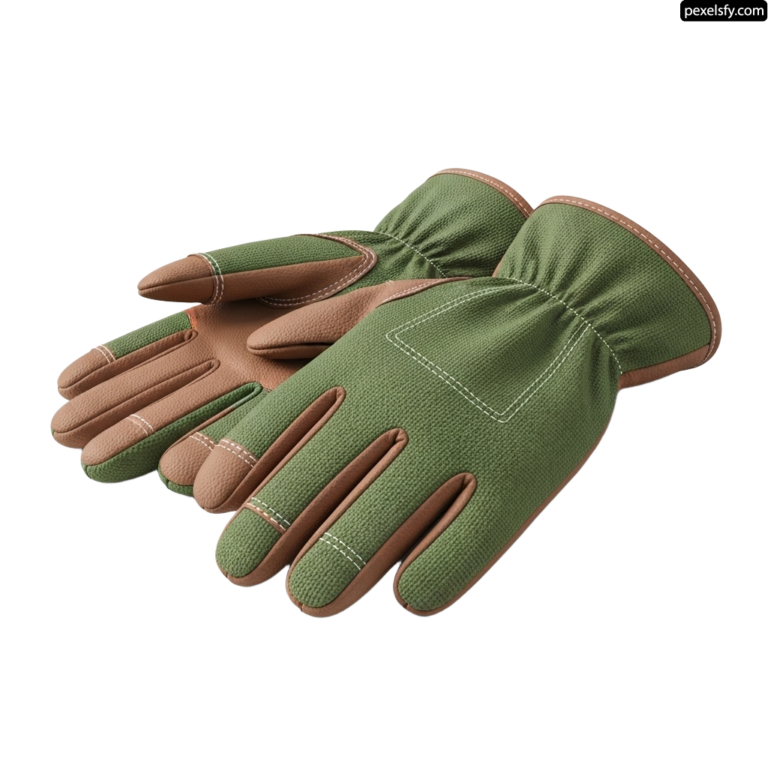 Pair of gardening gloves on a white background png transparent background