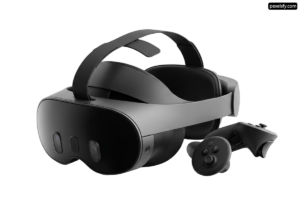 Pair of virtual reality headsets with a controller png transparent background