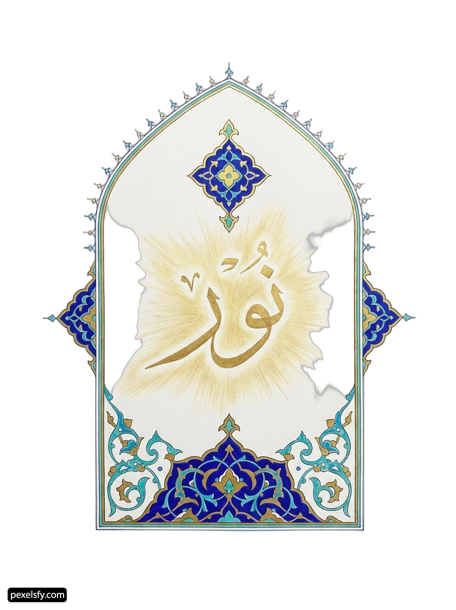Picture of an arabic calligraphy design on a white background png transparent background