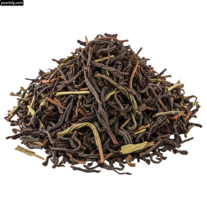 Pile of black tea on a white background png transparent background