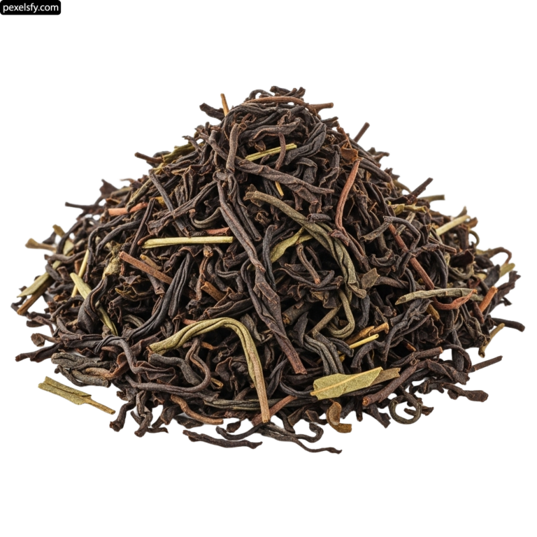 Pile of black tea on a white background png transparent background