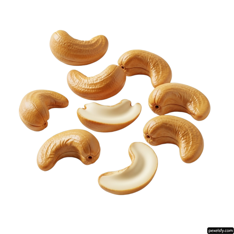 Pile of cashew nuts on a white background png transparent background
