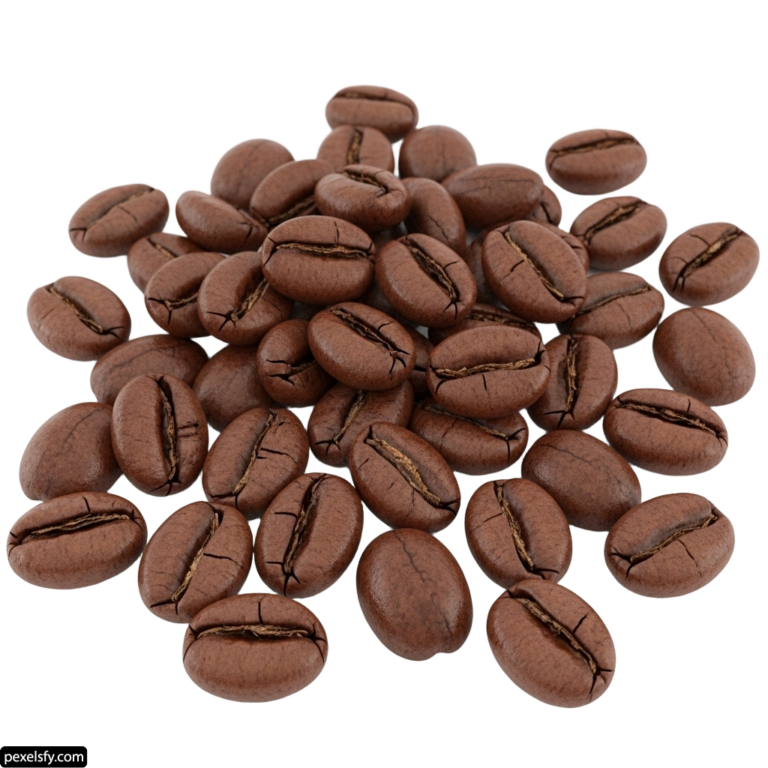 Pile of coffee beans on a white background png transparent background