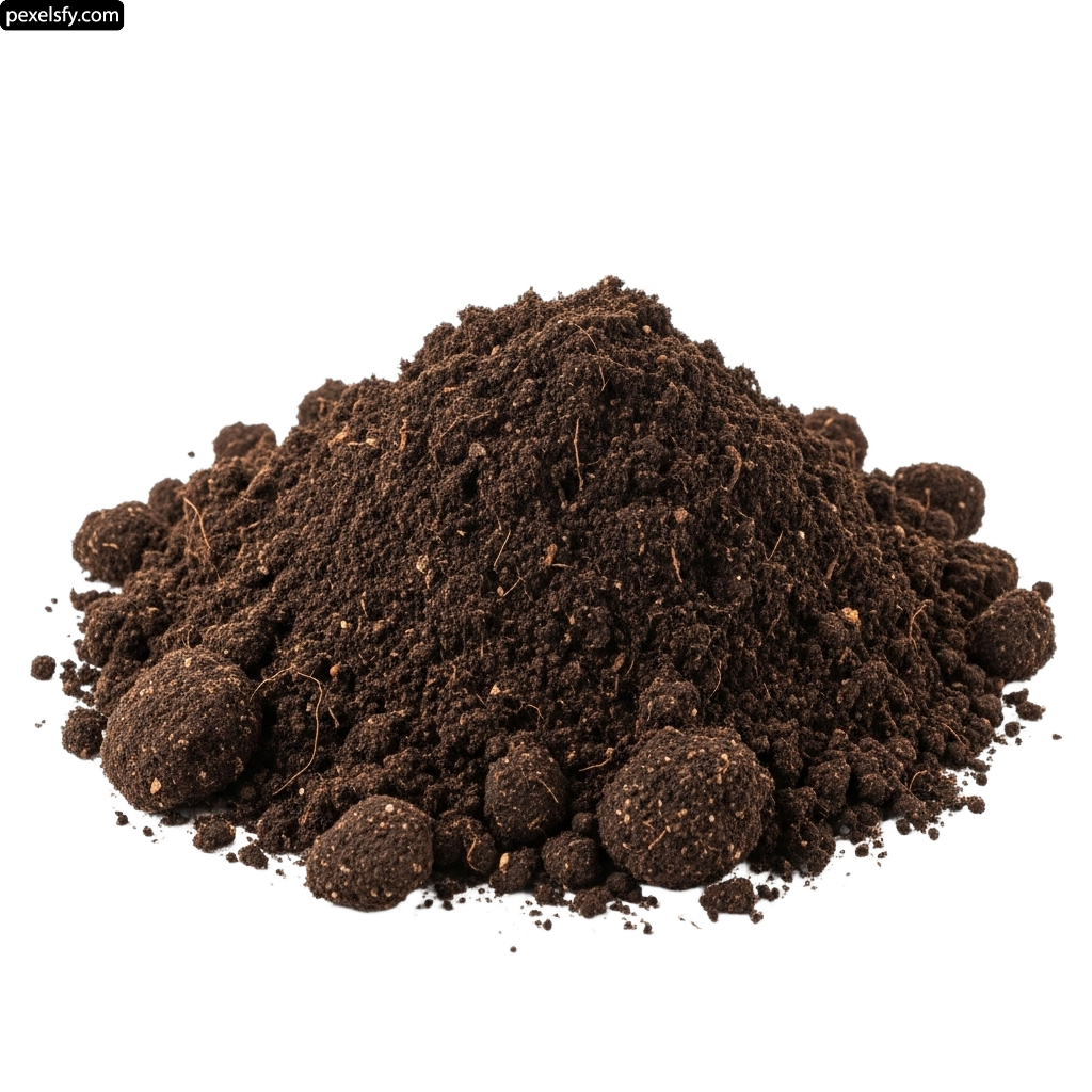 Pile of dirt on a white background png transparent background