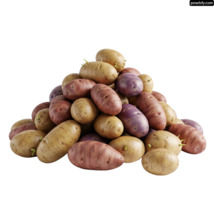 Pile of potatoes sitting on top of each other png transparent background