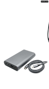 Power bank with a cable connected to it png transparent background