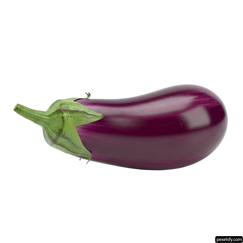 Purple eggplant on a white background png transparent background