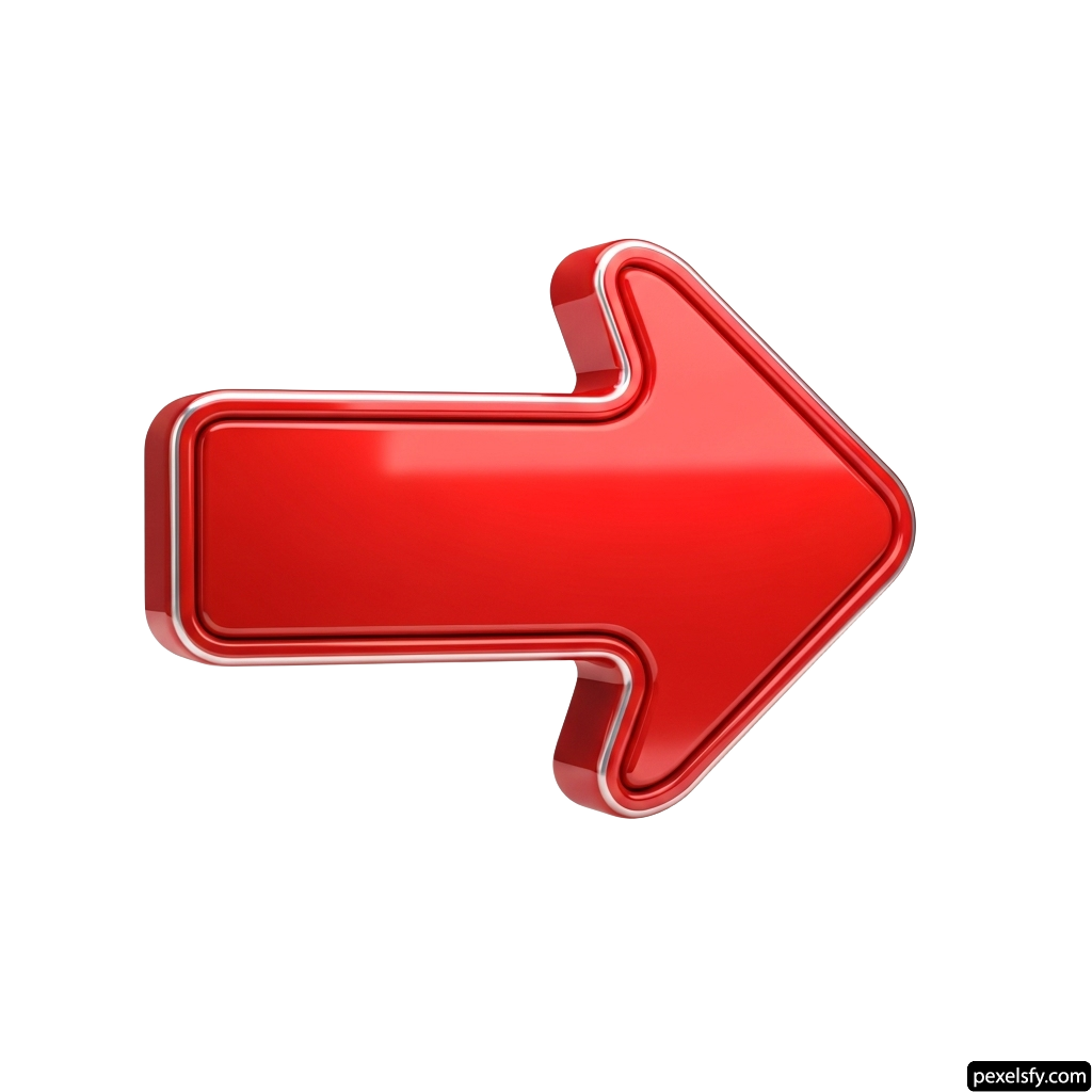 Red arrow pointing to the right on a white background png transparent background
