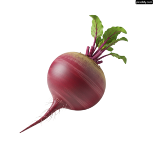 Red beet with green leaves on a white background png transparent background