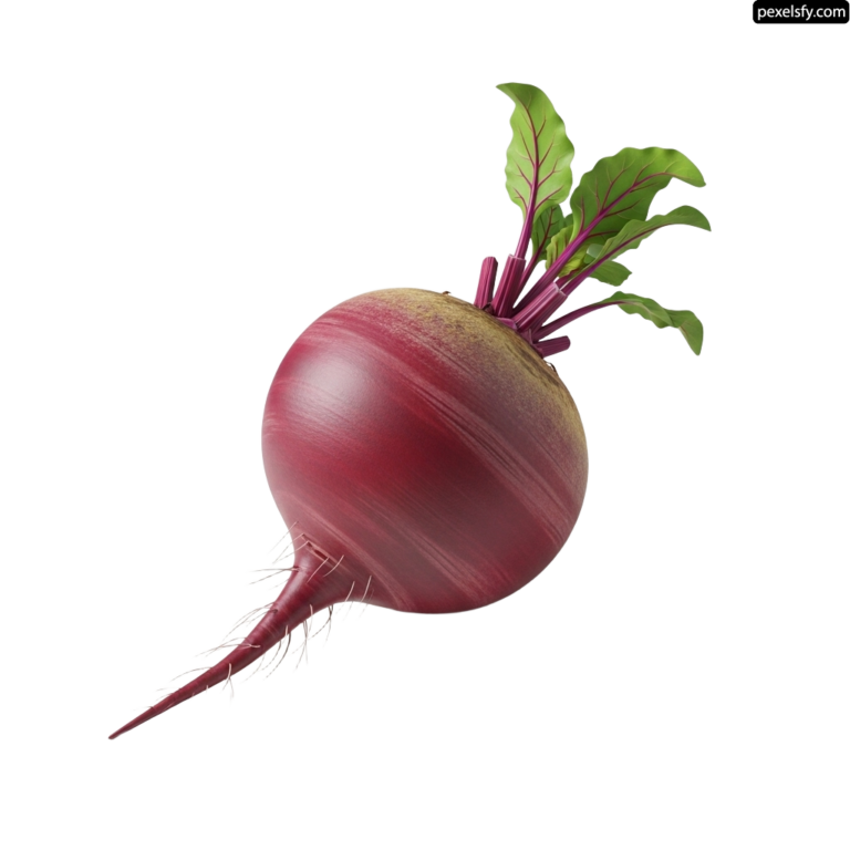 Red beet with green leaves on a white background png transparent background
