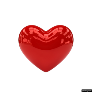 Red heart on a white background png transparent background