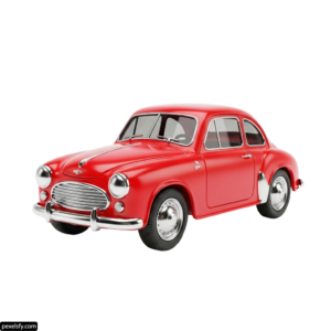Red toy car on a white background png transparent background