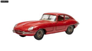Red toy car on a white background png transparent background