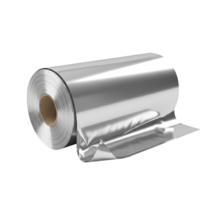 Roll of aluminum foil on a white background png transparent background