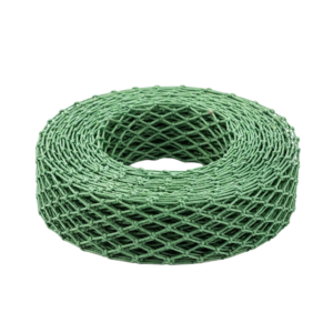 Roll of green netting on a white background png transparent background