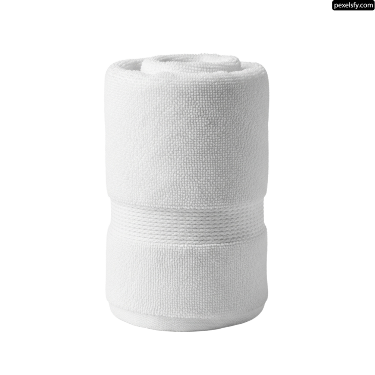 Roll of white bandages on a white background png transparent background
