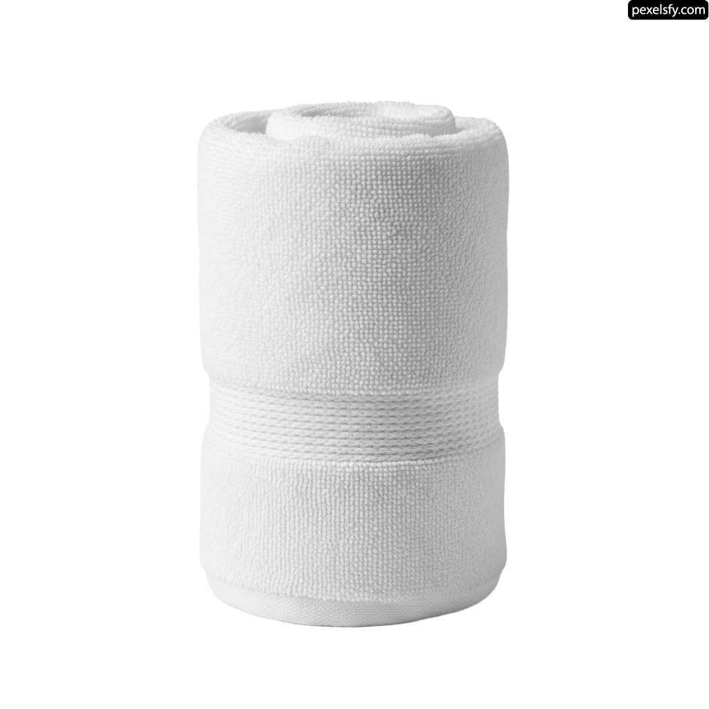 Roll of white bandages on a white background png transparent background
