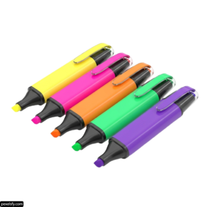 Set of four different colored pens sitting next to each other png transparent background