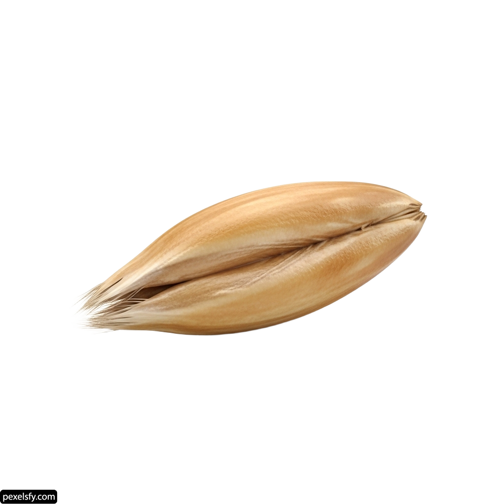 Single stalk of wheat on a white background png transparent background