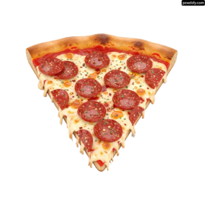 Slice of pepperoni pizza on a white background png transparent background