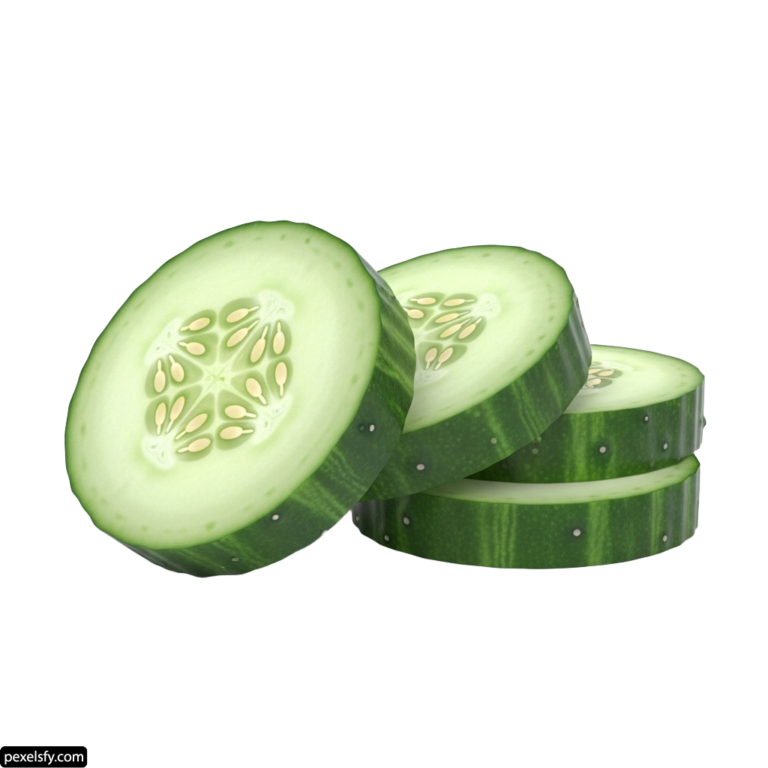 Sliced cucumber on a white background png transparent background