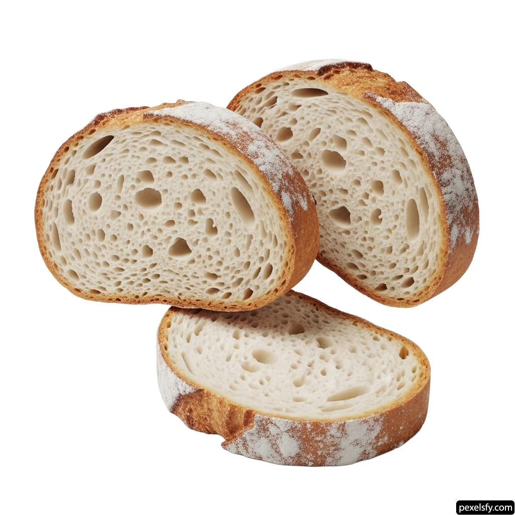Sliced loaf of bread on a white background png transparent background