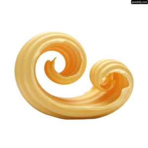 Spiral of orange liquid on a white background png transparent background