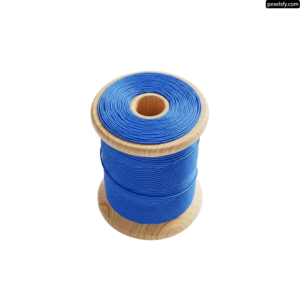 Spool of blue thread on a white background png transparent background