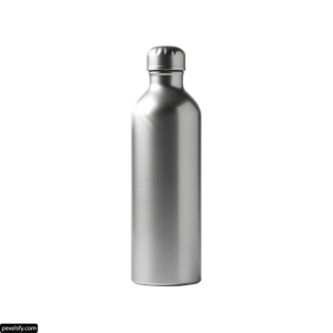 Stainless steel water bottle on a white background png transparent background