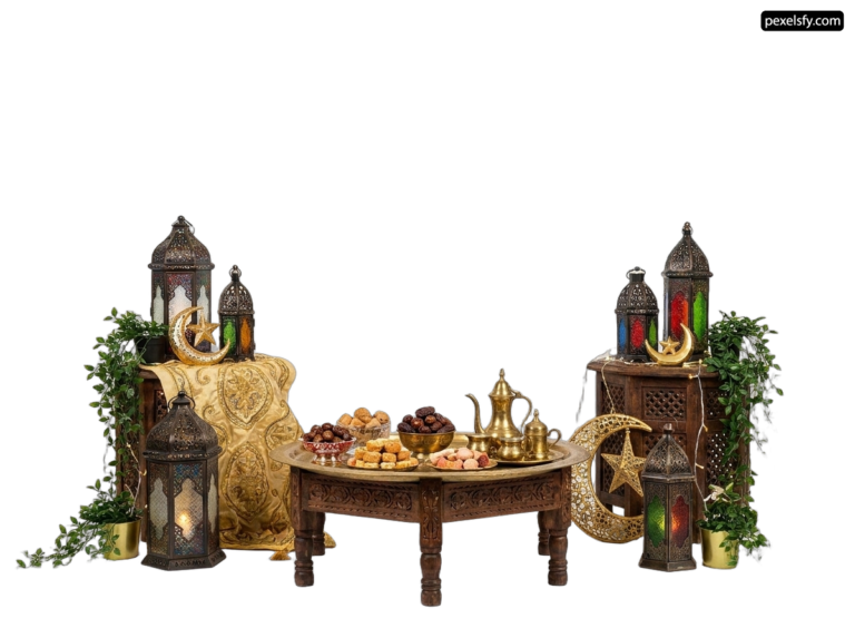 Table topped with lots of different types of lanterns png transparent background