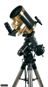Telescope on a tripod on a white background png transparent background