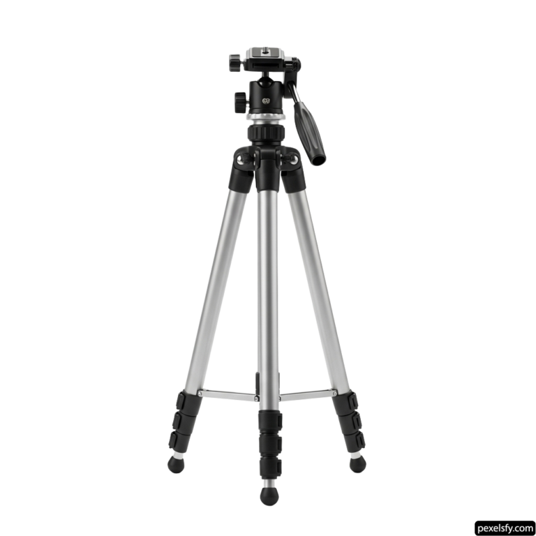 Tripod with a camera on top of it png transparent background