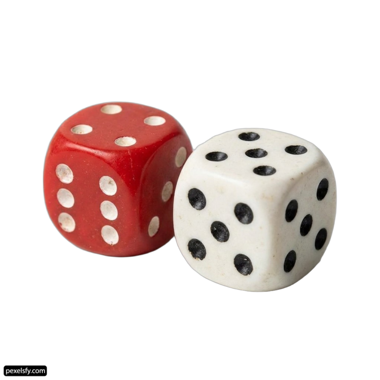 Two red and white dices sitting next to each other png transparent background