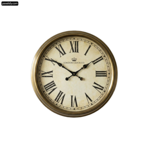 Wall clock with roman numerals on a white background png transparent background