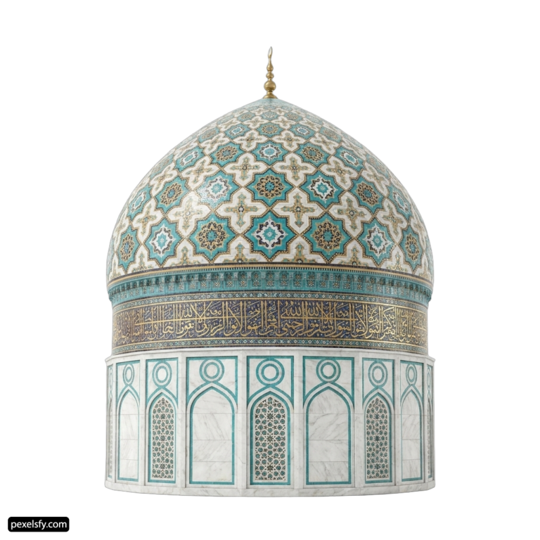 White and blue dome with a gold dome on top png transparent background