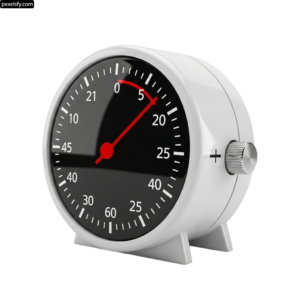 White clock with a red second hand on a white background png transparent background
