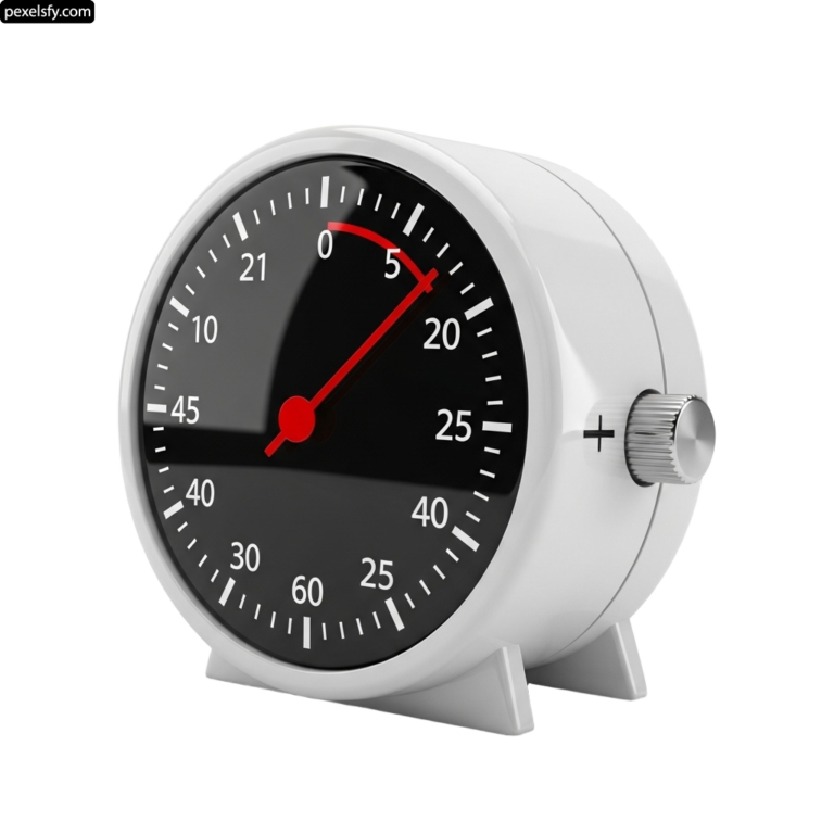 White clock with a red second hand on a white background png transparent background