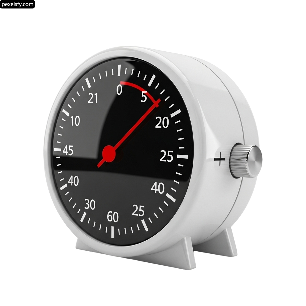 White clock with a red second hand on a white background png transparent background