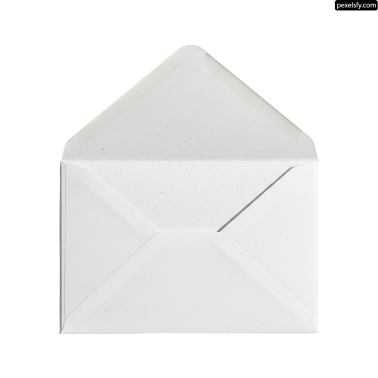 White envelope on a white background png transparent background