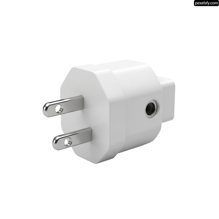 White power adapter on a white background png transparent background
