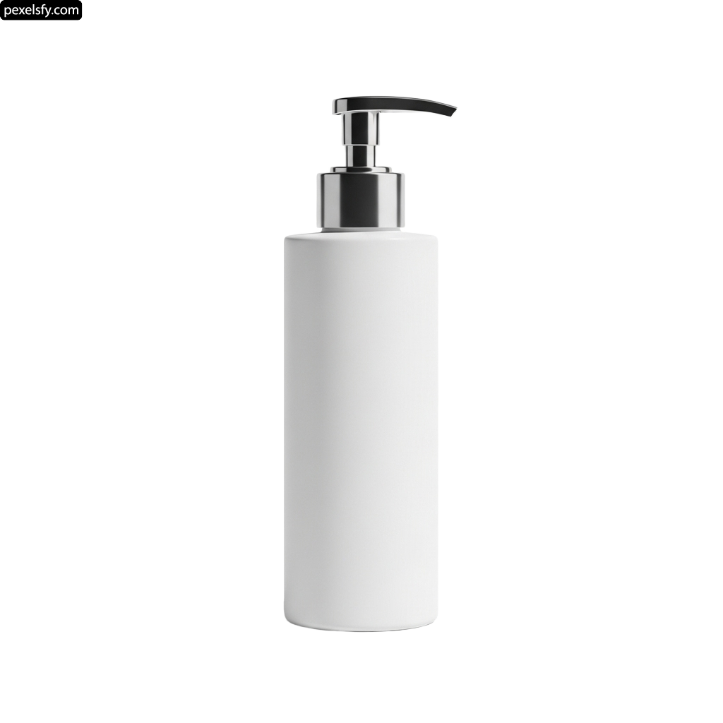 White soap dispenser on a white background png transparent background