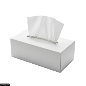 White tissue box on a white background png transparent background