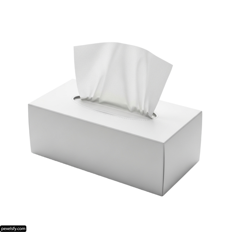 White tissue box on a white background png transparent background