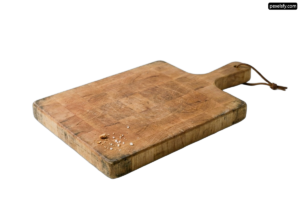 Wooden cutting board with a string attached to it png transparent background