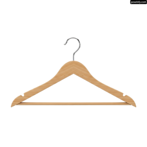 Wooden hanger on a white background png transparent background