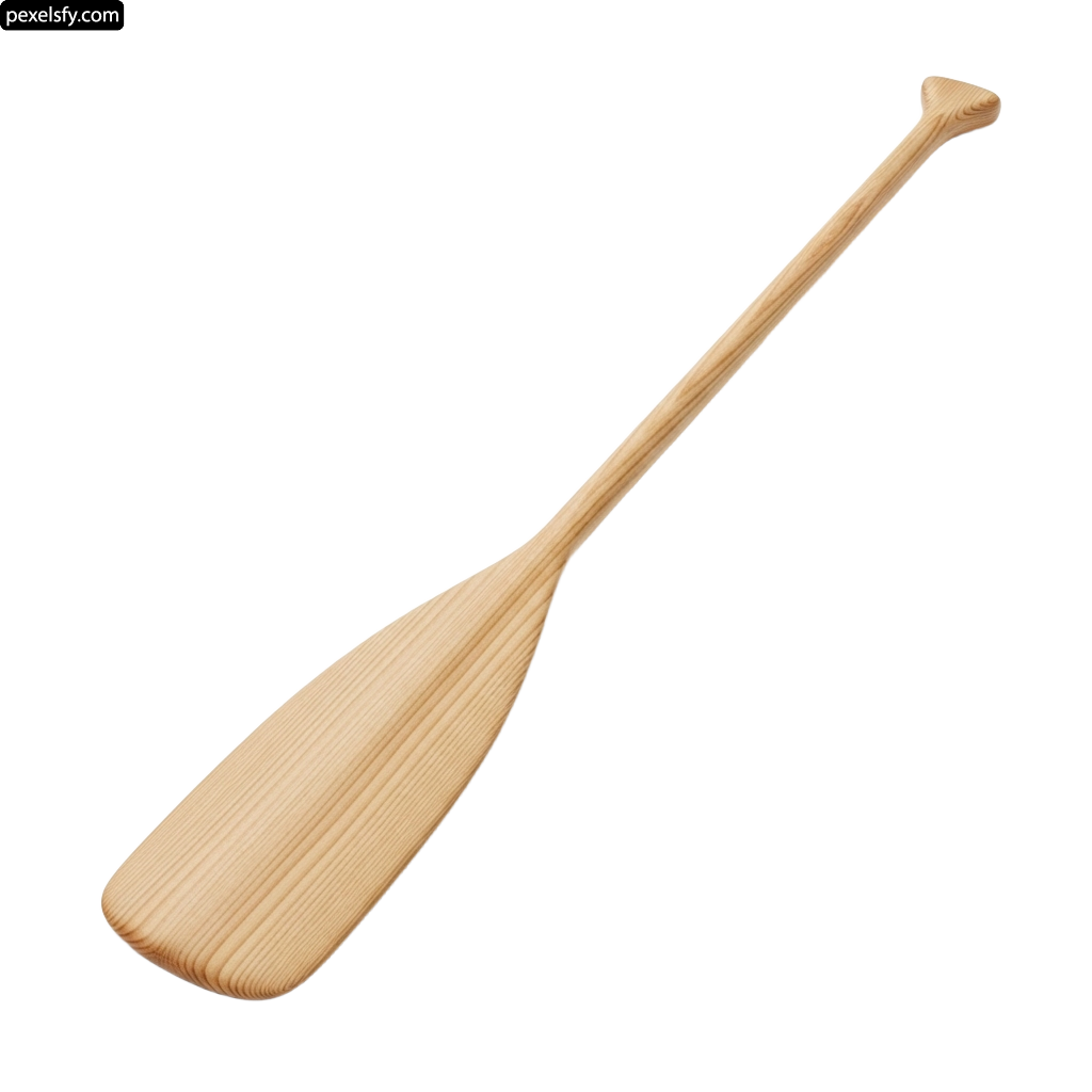 Wooden paddle on a white background png transparent background