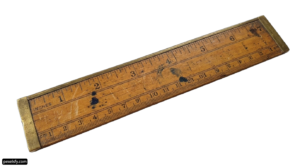 Wooden ruler on a white background png transparent background